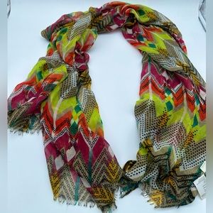 Anthropologie boho pattern multi colored scarf/wrap.